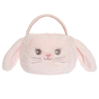 TED Pluszowy Koszyczek Króliczek, różowy 11x12cm
