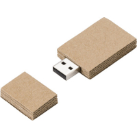 Tekturowa pamięć USB 16 GB brązowy