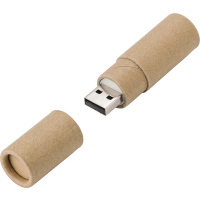 Tekturowa pamięć USB 16 GB brązowy