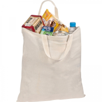 Torba bawełniana z krótkimi uszami 140 g/m2, naturalny