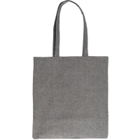 Torba bawełniana z recyklingu z długimi uszami 140 g/m2, czarny