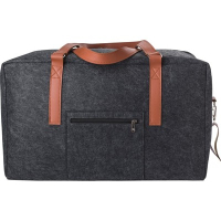 Torba sportowa, podróżna z filcu RPET grafitowy