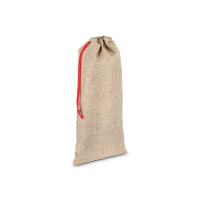 Torebka na wino w stylu juty 14 x 34 cm