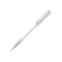 Transparentny długopis Nash, biały transparentny