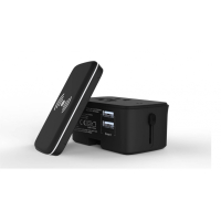 TRAVEL BUDDY - Uniwersalna ładowarka sieciowa 2 x USB , bezprzewodowa