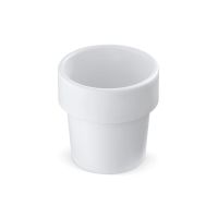 Utrzymujący gorąco, ale chłodny w dotyku kubek z nasionami bazylii, biały