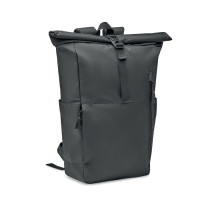 VALLEY ROLLPACK - 300D RPET plecak typu rolltop, Czarny