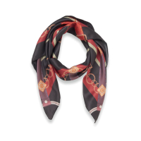 VICTORIA - Szal z poliestru z recyklingu, Czarny