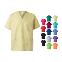 VL ILLAPA. Tunika twillowa (190 g/m²) z krótkim rękawem, z poliestru (65%) i bawełny (35%)