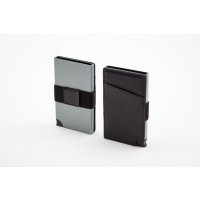 WALLY CARTA - aluminiowy portfel RFID ze skórzanym etui