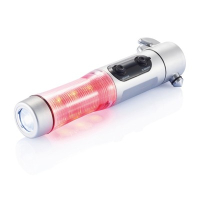 Wielofunkcyjna latarka bezpieczeństwa srebrny