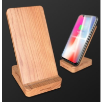 WOODY POWER STAND - Ładowarka bezprzewodowa 10W standard Qi & podstawka pod telefon