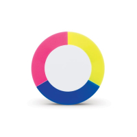 Zakreślacz 3 kolorowy Puck, niebieski