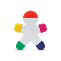 Zakreślacz, ludzik, biały