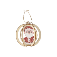 Zestaw 3 drewnianych ozdób świątecznych InSideOut 