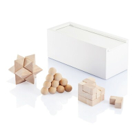 Zestaw 3 łamigłówek biały