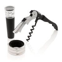 Zestaw akcesoriów do wina Vino Sommelier, 3 el. srebrny