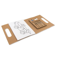 Zestaw do kolorowania, kredki, temperówka, gumka | Legend neutralny