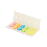 Zestaw do notatek ze zrecyklingowanych kartoników po mleku, karteczki samoprzylepne, linijka biały