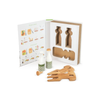 zestaw do oliwy i octu, drewniany