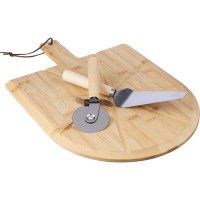 Zestaw do serwowania pizzy brązowy