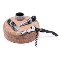 Zestaw do wina, 4 el. brązowy