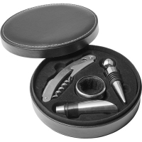 Zestaw do wina, 4 el. czarny