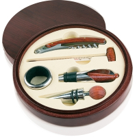 Zestaw do wina, 5 el. drewno