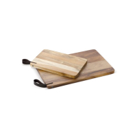 zestaw dwóch akacjowych desek do krojenia, drewniany