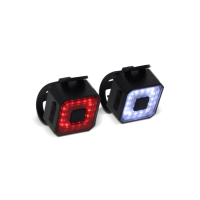 Zestaw lampek rowerowych z możliwością ładowania, czarny