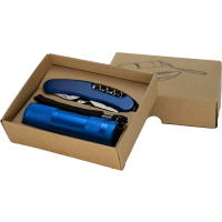 Zestaw latarka i scyzoryk DOVER, niebieski