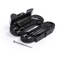 Zestaw narzędzi "motocykl" 21 el., latarka 4 LED czarny