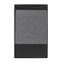 Zestaw notes z długopisem Bergami, szary