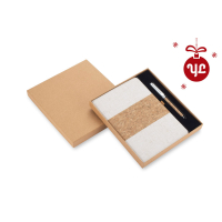 Zestaw - notes z długopisem CALMO A5 naturalny