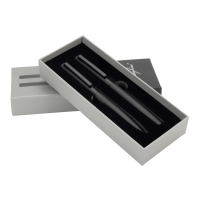 Zestaw piśmienny długopis i pióro kulkowe Ferraghini, czarny