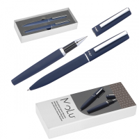 Zestaw piśmienny soft touch SAINTE-MAXIME MoLu, granatowy