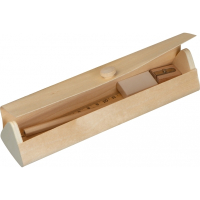 Zestaw piśmienny w piórniku TERESINA, beżowy