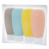 Zestaw podróżny, kosmetyczka, 4 pojemniki neutralny