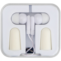 Zestaw podróżny słuchawki douszne i zatyczki NOISE, biały