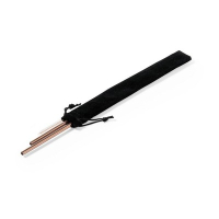 Zestaw słomek wielokrotnego użytku, 2 szt. z czyścikiem złoty