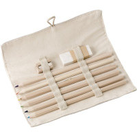 Zestaw szkolny, piórnik khaki