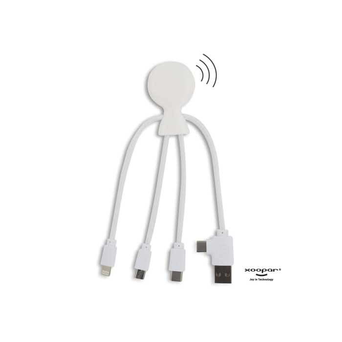2099 | Xoopar Mr. Bio Smart Charging cable with NFC, biały