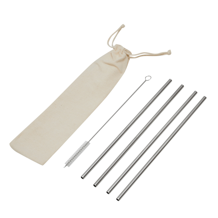 Zestaw słomek ze stali nierdzewnej DRINK FRIENDLY