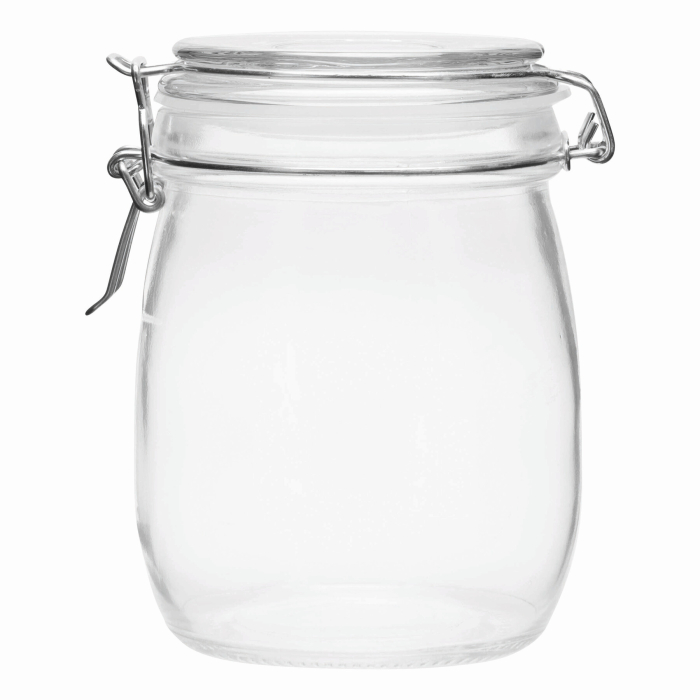 Szklany słoik CLICKY L, pojemność ok. 750 ml.