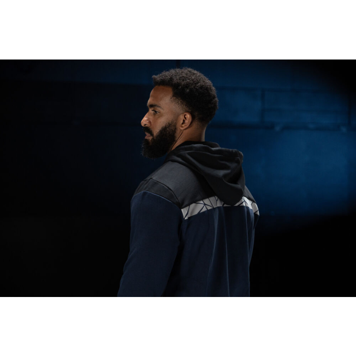 7104 Bluza 1/2 zip z kapturem