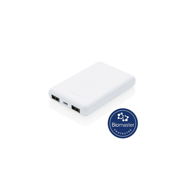 Antybakteryjny power bank 5000 mAh biały