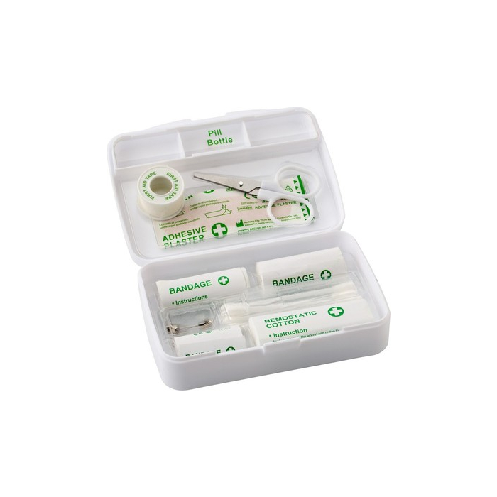 Apteczka w plastikowym opakowaniu, 23 el. biały