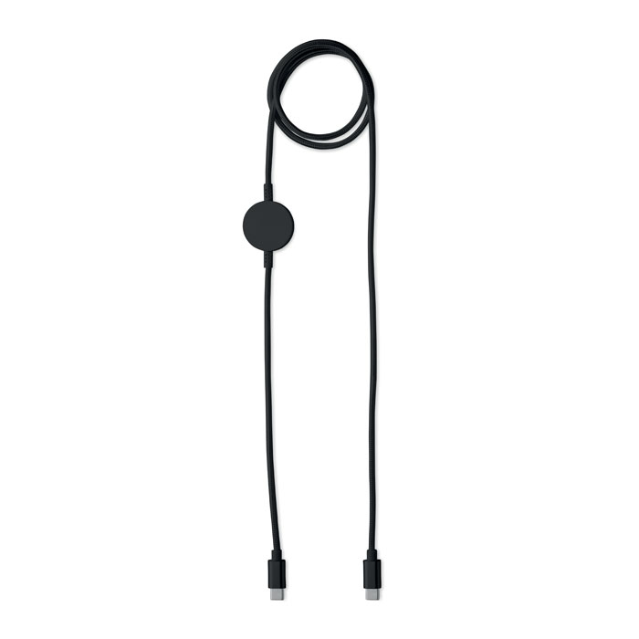 ARGER - Kabel 60W i ładowarka zegarka, Czarny