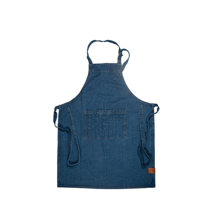 ARON FARTUCH DENIM, NIEBIESKI