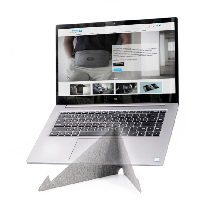 Ascend Eco - Przenośny stojak do laptopa wykonany z materiału RPET